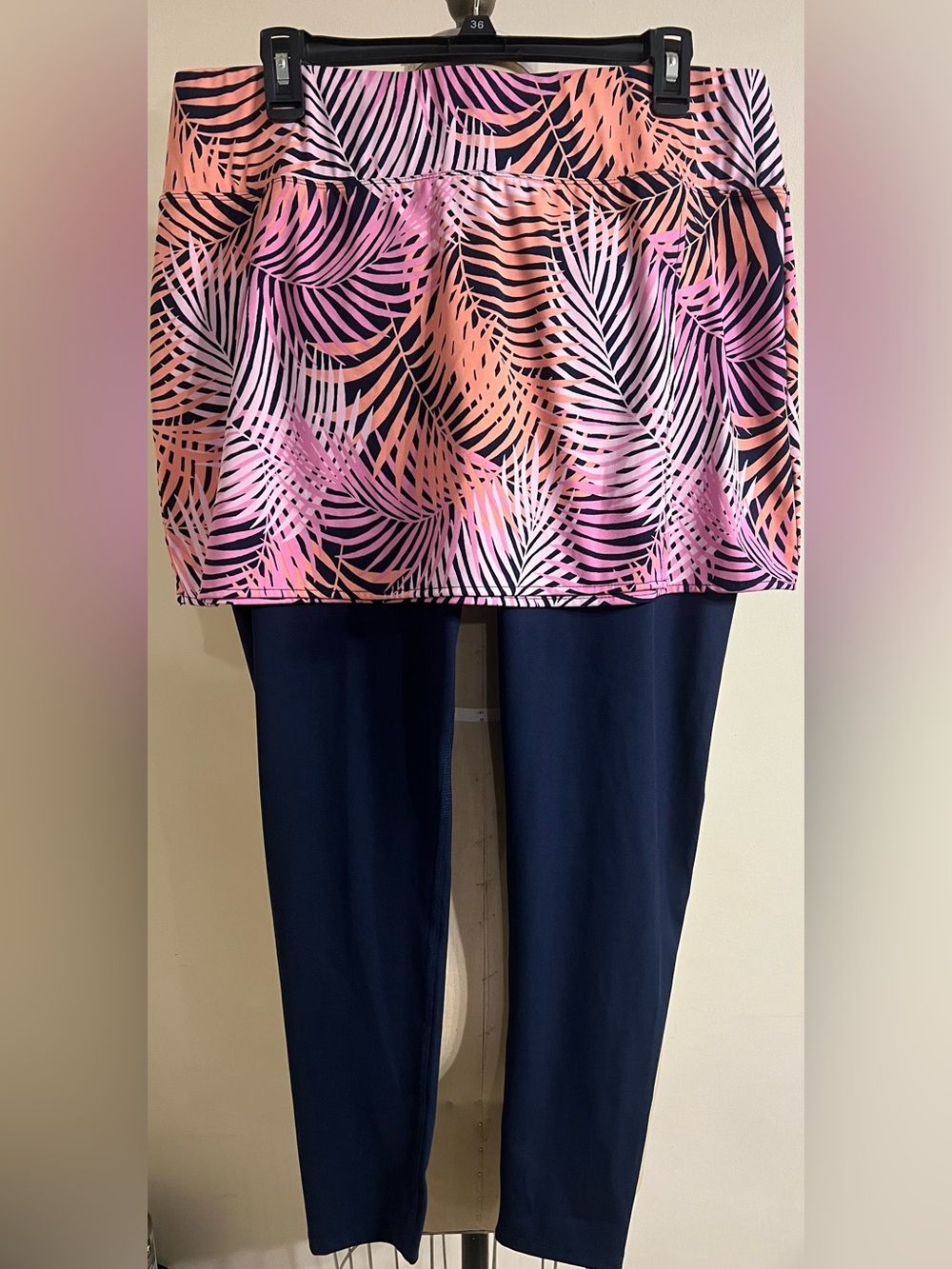 Tommy Bahama Skirt w/ attached Legging Tropical Palm Print Size XL